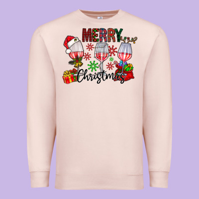 Merry Christmas Premium Sweatshirt Designed By Cowhidedigitalart