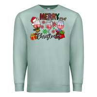 Seafoam Merry Christmas Premium Sweatshirt - CowhideDigitalArt