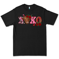 Black xoxo highland cow Premium Tee - RanaPortraitStore