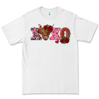 White xoxo highland cow Premium Tee - RanaPortraitStore