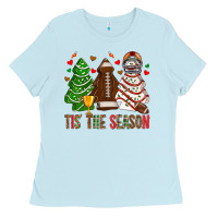 Baby Blue tis' the season american football christmas cakes bbs Ladies Tee - BundleAndBundleShop