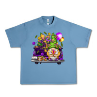 Pebble Blue Mardi Gras gnome on the truck Urban Heavy Tee - NancyCooperArtShop