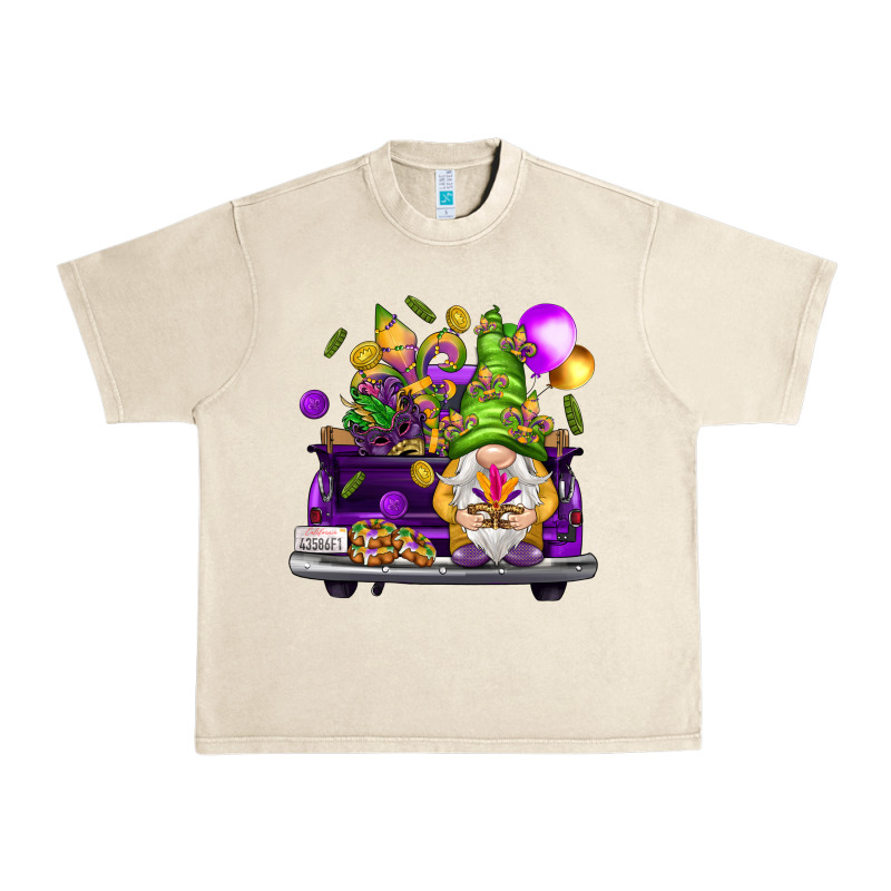 Mardi Gras Gnome On The Truck Urban Heavy Tee by NancyCooperArtShop | Teevron
