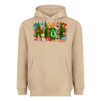 Mushroom Christmas teacher Heavyweight Hoodie - CowhideDigitalArt