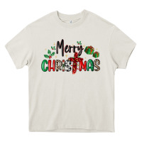 Faith Cross Merry Christmas Heavy Core Tee | Teevron