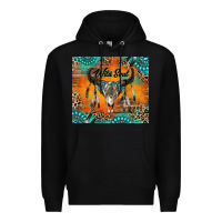 Black wild soul boho bull skull Premium Hoodie - RanaPortraitStore