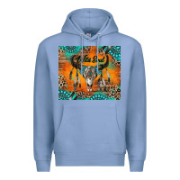 Colony Blue wild soul boho bull skull Premium Hoodie - RanaPortraitStore