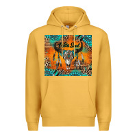 Mustard wild soul boho bull skull Premium Hoodie - RanaPortraitStore