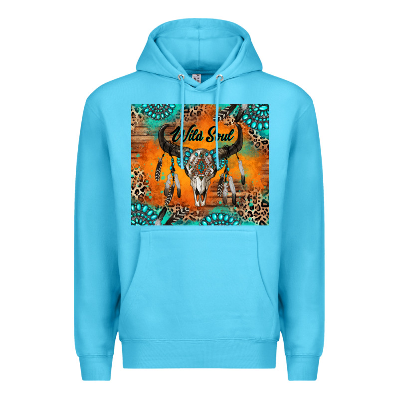 Wild Soul Boho Bull Skull Premium Hoodie by RanaPortraitStore | Teevron