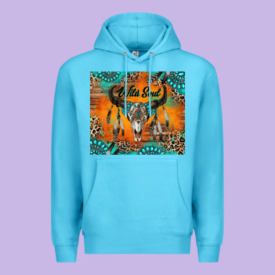 Wild Soul Boho Bull Skull Premium Hoodie Designed By Ranaportraitstore