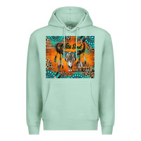 Seafoam wild soul boho bull skull Premium Hoodie - RanaPortraitStore