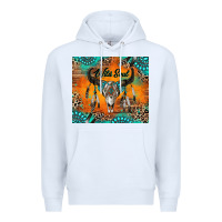 White wild soul boho bull skull Premium Hoodie - RanaPortraitStore