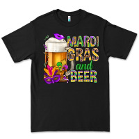 Black Mardi Gras and beer Premium Tee - BundleAndBundleShop