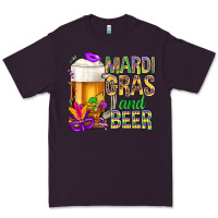 Plum Mardi Gras and beer Premium Tee - BundleAndBundleShop