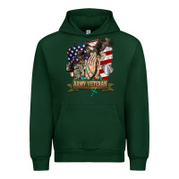 Forest Green army veteran  pray Urban Hoodie - BarkalooDesign
