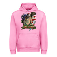 Fuchsia Pink army veteran  pray Urban Hoodie - BarkalooDesign