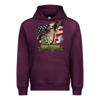 Mauve Wine army veteran  pray Urban Hoodie - BarkalooDesign