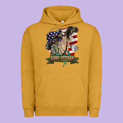 Army Veteran  Pray Urban Hoodie Designed By Barkaloodesign