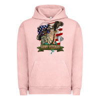 Pigment Salmon army veteran  pray Urban Hoodie - BarkalooDesign