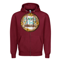 Burgundy teacher of tiny earrings Zipper Hoodie - BundleAndBundleShop