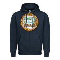 Navy teacher of tiny earrings Zipper Hoodie - BundleAndBundleShop