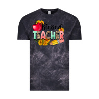 Cloud Black blessed teacher Vintage Tee - NancyCooperArtShop