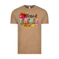 Vintage Coffee blessed teacher Vintage Tee - NancyCooperArtShop