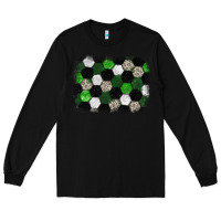 Black Soccer leopard glitter background Long Sleeve Tee - HowdyJamesFarm