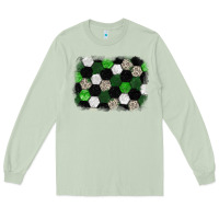 Matcha Soccer leopard glitter background Long Sleeve Tee - HowdyJamesFarm