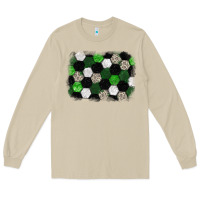 Mushroom Soccer leopard glitter background Long Sleeve Tee - HowdyJamesFarm