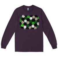 Plum Soccer leopard glitter background Long Sleeve Tee - HowdyJamesFarm