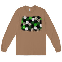 Toasted Coconut Soccer leopard glitter background Long Sleeve Tee - HowdyJamesFarm