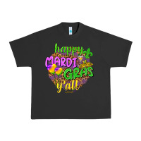 Pigment Black Happy Mardi Gras y'all Urban Heavy Tee - NancyCooperArtShop