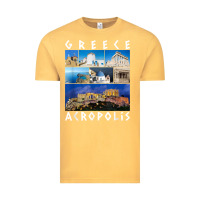 Vintage Mustard greece acropolis famous sights gallery traveler souvenir t shirt Vintage Tee - baoMotion