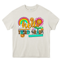 Cream hello third grade Heavy Core Tee - NancyCooperArtShop