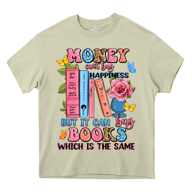 Money Can't Buy Happiness But It Can Buy Books Whi Heavy Core Tee by JahusDesignShop | Teevron