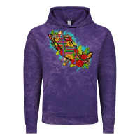 Cloud Purple Mexico Map with Leopard and Sunflowers Vintage Hoodie - texasbilliewilder
