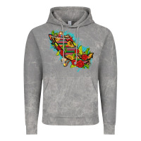 Cloud Rock Mexico Map with Leopard and Sunflowers Vintage Hoodie - texasbilliewilder