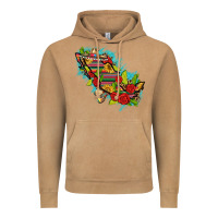 Vintage Camel Mexico Map with Leopard and Sunflowers Vintage Hoodie - texasbilliewilder
