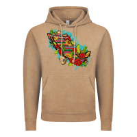 Vintage Coffee Mexico Map with Leopard and Sunflowers Vintage Hoodie - texasbilliewilder