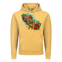 Vintage Mustard Mexico Map with Leopard and Sunflowers Vintage Hoodie - texasbilliewilder