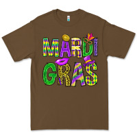 Cacao Mardi Gras Carnaval Mask With Fleur De Lis Premium Tee - BundleAndBundleShop