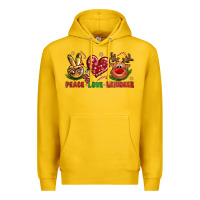 Lemon Peace Love Reindeer Christmas Premium Hoodie - BundleAndBundleShop