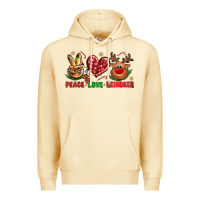 Pina Colada Peace Love Reindeer Christmas Premium Hoodie - BundleAndBundleShop