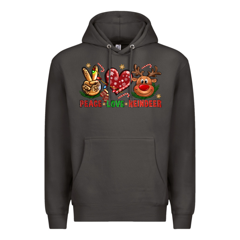Peace Love Reindeer Christmas Premium Hoodie by BundleAndBundleShop | Teevron