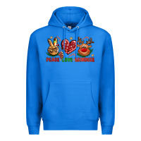 True Royal Peace Love Reindeer Christmas Premium Hoodie - BundleAndBundleShop