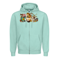 Cows And Coffee Zipper Hoodie | Teevron