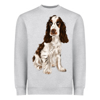 Heather Grey english cocker spaniel Heavyweight Sweatshirt - FaDigitalArtStudio