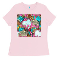 Bubblegum Pink hair boss and hand mirror with money and leopard seamless pattern bbs Ladies Tee - BundleAndBundleShop