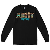 Black western camo pattern army mom Long Sleeve Tee - Jasminsmagicworld